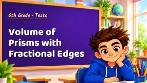 6th Grade Volume of Prisms with Fractional Edges Test with Point Values (PDF)