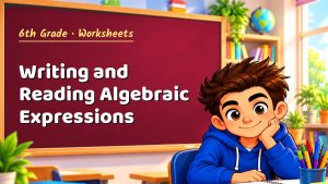 6th Grade Writing and Reading Algebraic Expressions Worksheet (PDF)