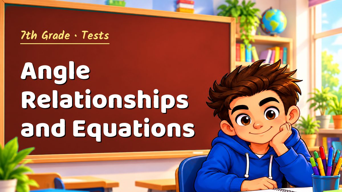 7th Grade math test: Angle Relationships and Equations – Maths PDF