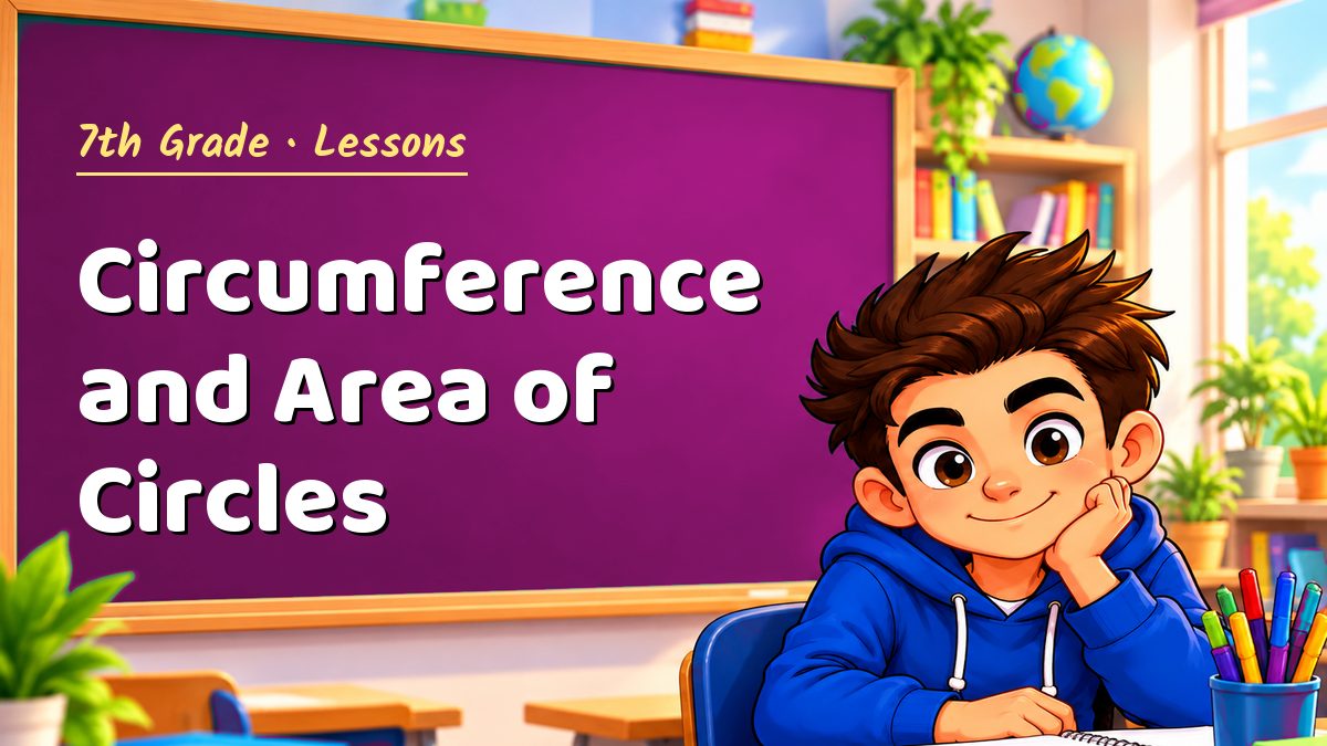 7th Grade math lesson: Circumference and Area of Circles – Maths PDF