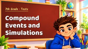 7th Grade Compound Events and Simulations Test with Point Values (PDF)
