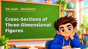 7th Grade Cross-Sections of Three-Dimensional Figures Worksheet (PDF)