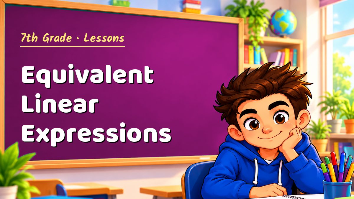7th Grade math lesson: Equivalent Linear Expressions – Maths PDF