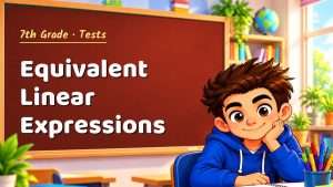 7th Grade Equivalent Linear Expressions Test with Point Values (PDF)