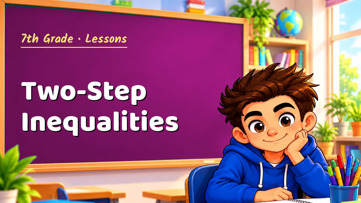 7th Grade math lesson: Two-Step Inequalities – Maths PDF