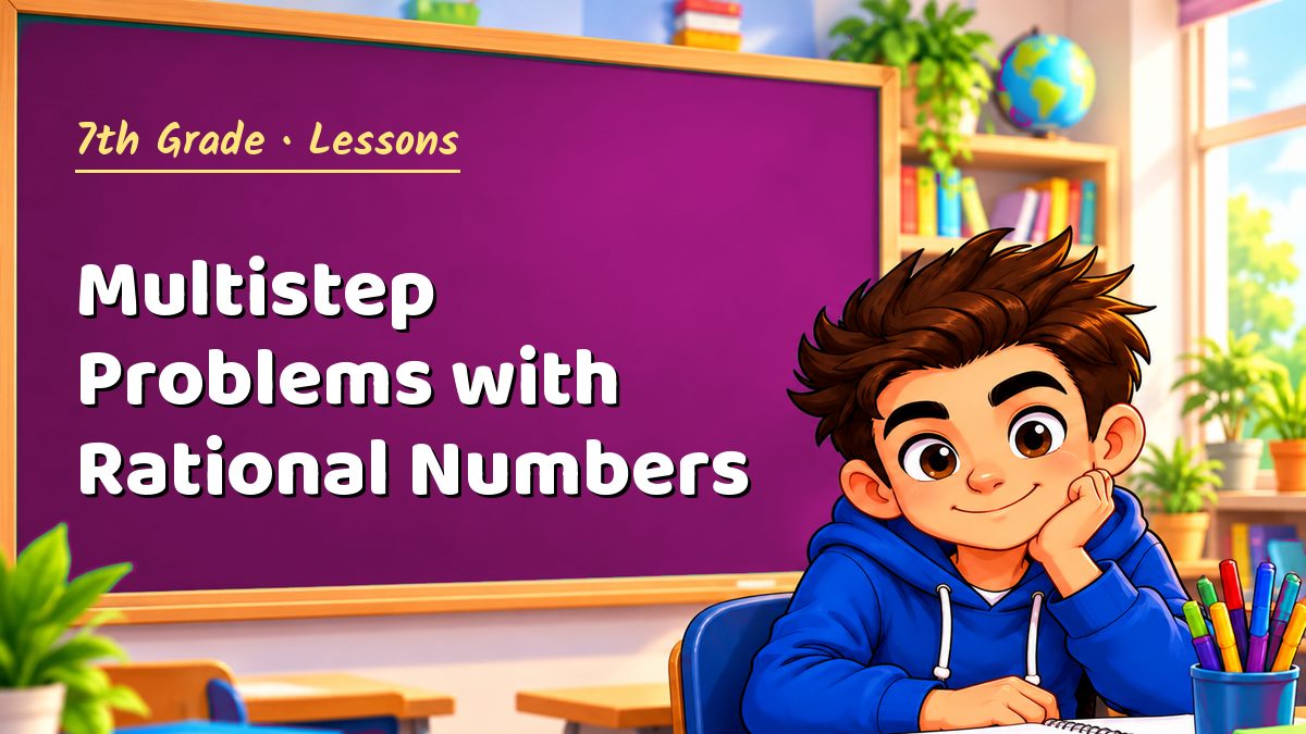 7th Grade math lesson: Multistep Problems with Rational Numbers – Maths PDF