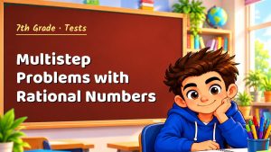 7th Grade Multistep Problems with Rational Numbers Test with Point Values (PDF)