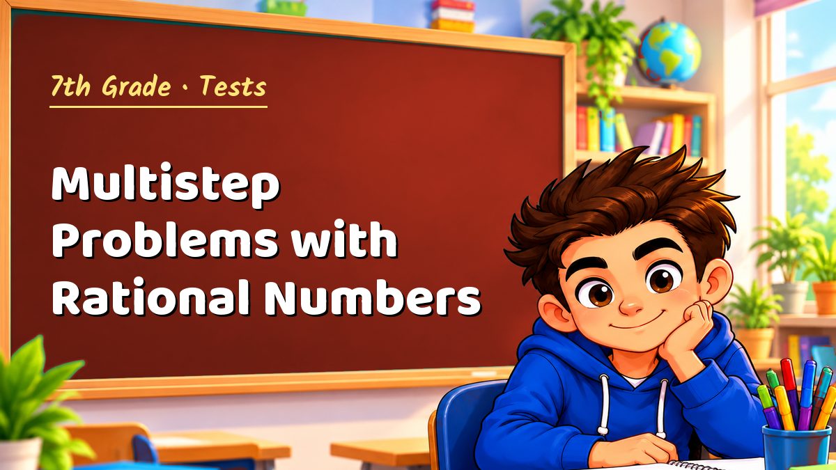 7th Grade math test: Multistep Problems with Rational Numbers – Maths PDF