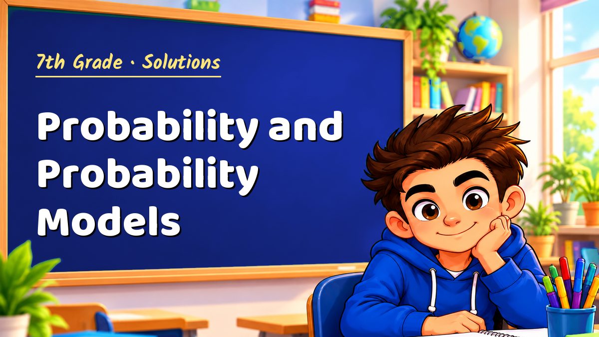 7th Grade math worksheet solutions: Probability and Probability Models – Maths PDF