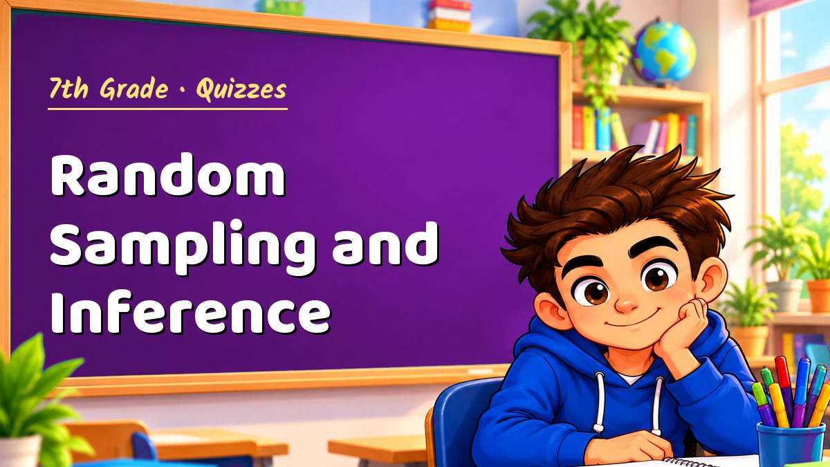 7th Grade math quiz: Random Sampling and Inference – Maths PDF