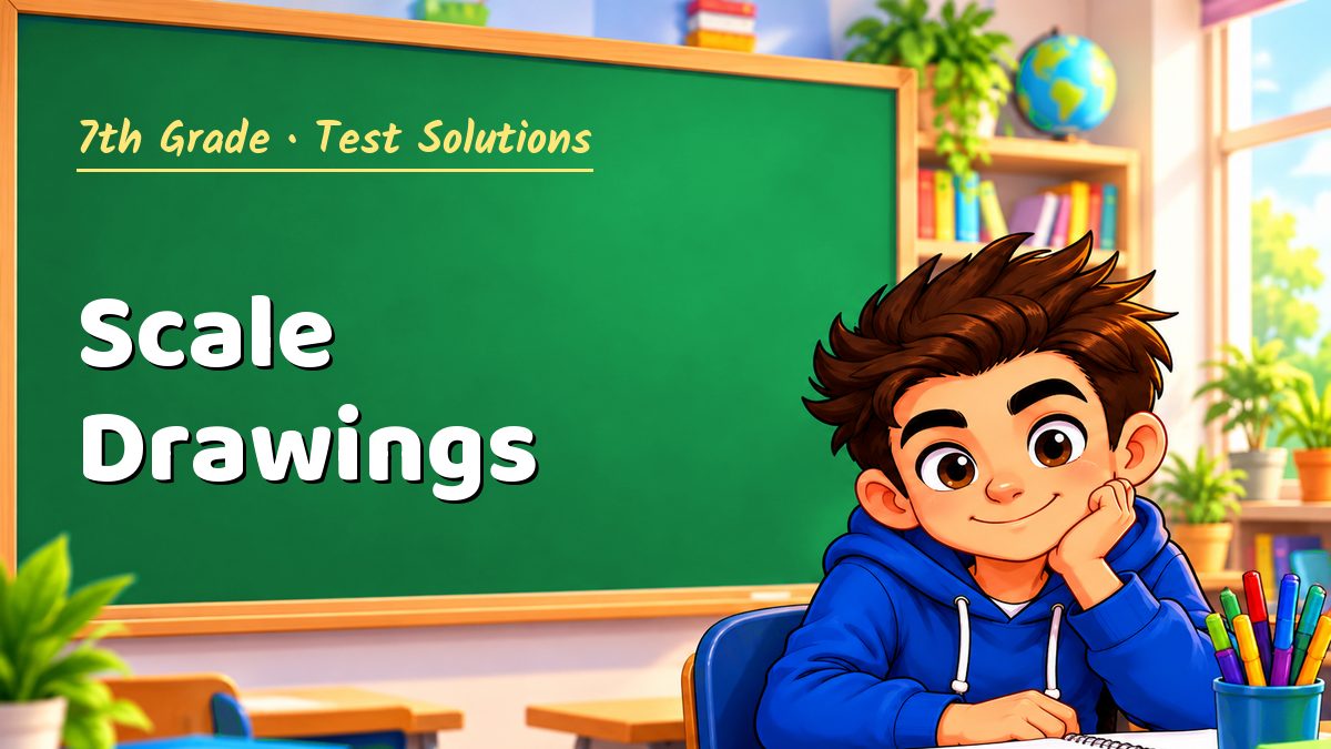 7th Grade math test solutions: Scale Drawings – Maths PDF