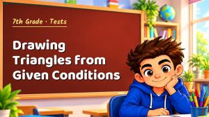 7th Grade Drawing Triangles from Given Conditions Test with Point Values (PDF)