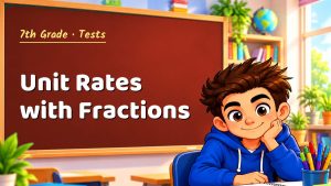 7th Grade Unit Rates with Fractions Test with Point Values (PDF)