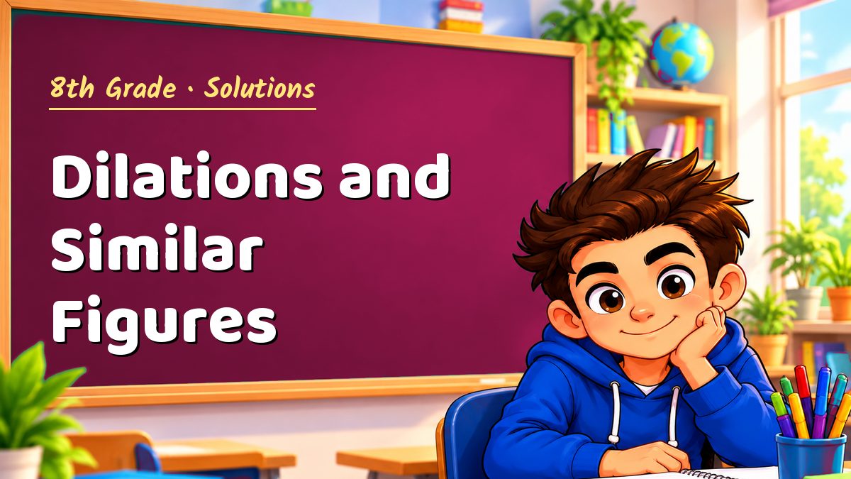 8th Grade math worksheet solutions: Dilations and Similar Figures – Maths PDF
