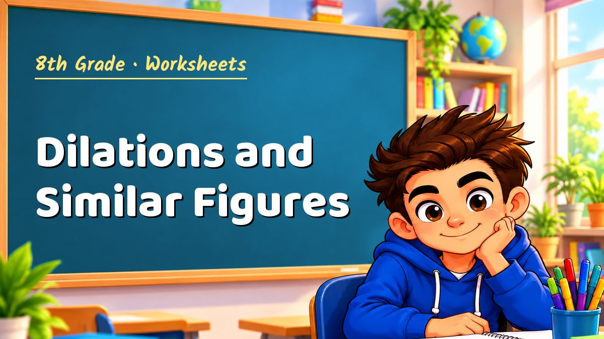 8th Grade math worksheet: Dilations and Similar Figures – Maths PDF