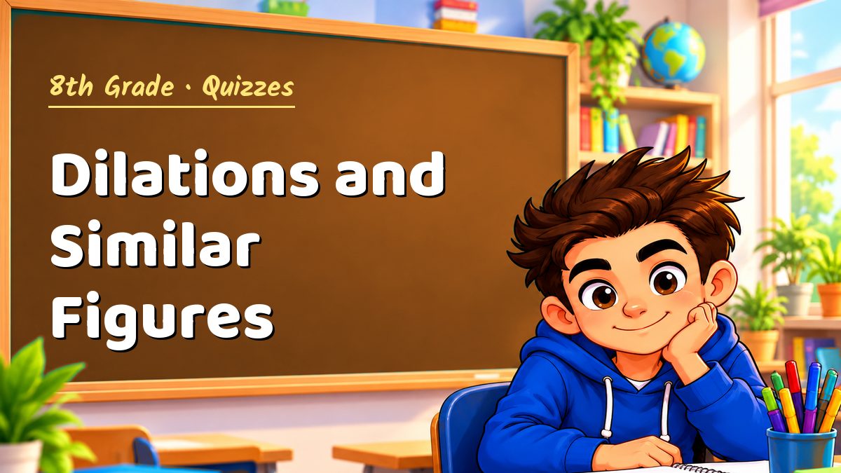 8th Grade math quiz: Dilations and Similar Figures – Maths PDF