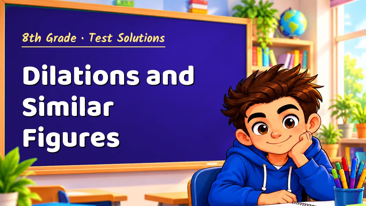 8th Grade math test solutions: Dilations and Similar Figures – Maths PDF