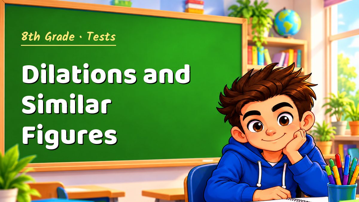 8th Grade math test: Dilations and Similar Figures – Maths PDF