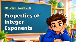 8th Grade Properties of Integer Exponents Worksheet (PDF)