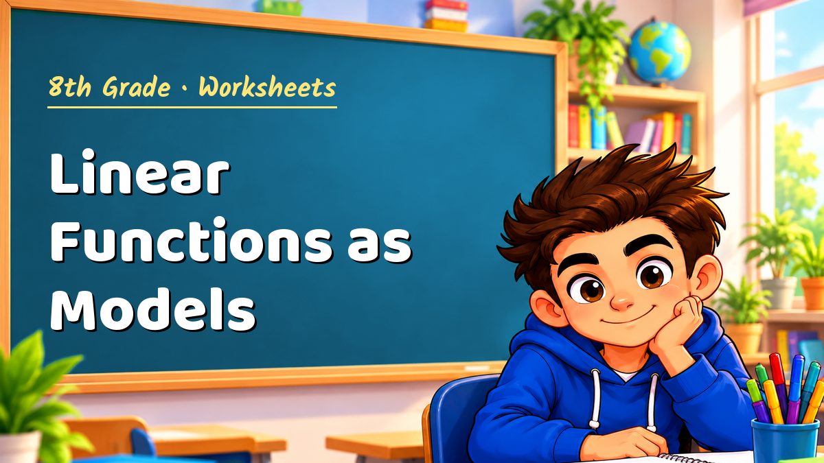 8th Grade math worksheet: Linear Functions as Models – Maths PDF