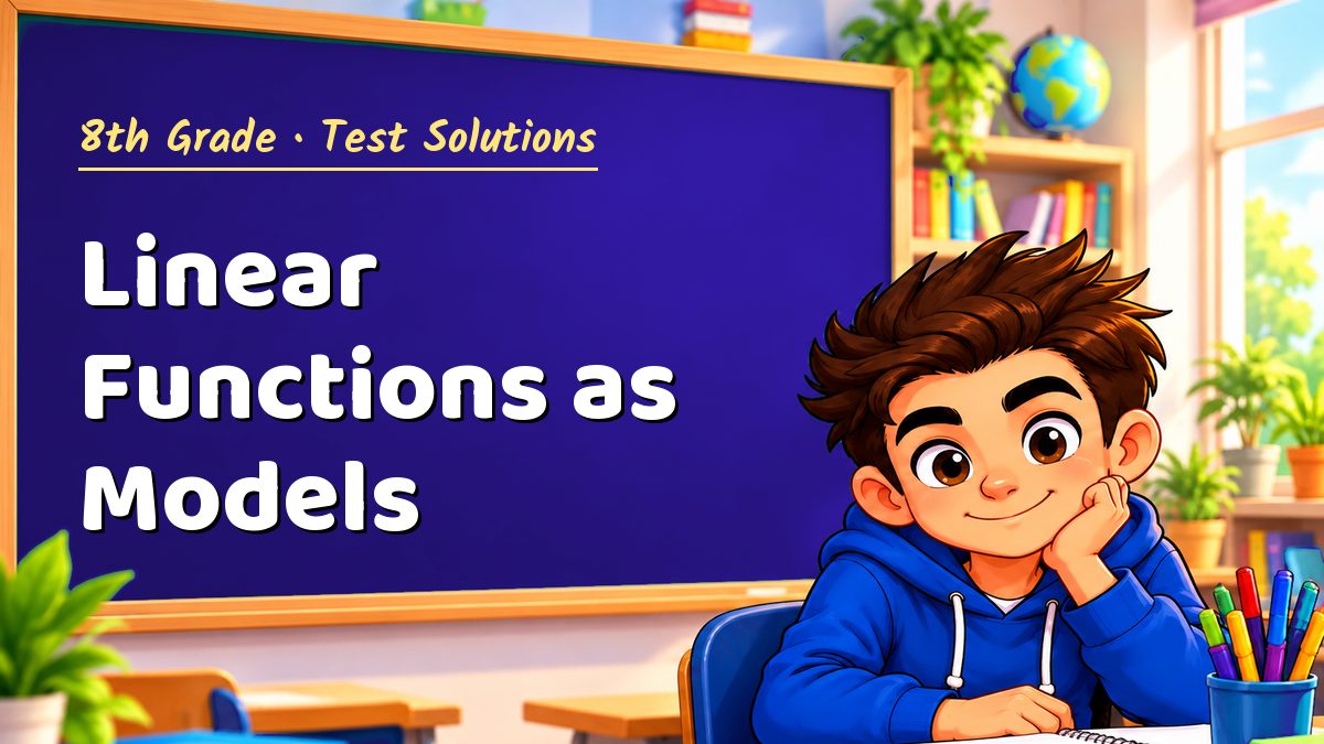 8th Grade math test solutions: Linear Functions as Models – Maths PDF