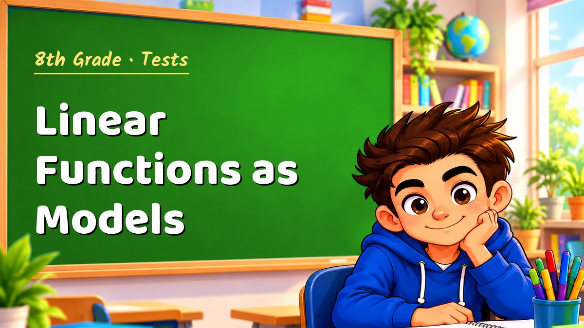 8th Grade math test: Linear Functions as Models – Maths PDF