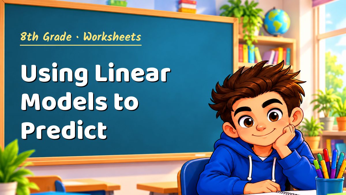 8th Grade math worksheet: Using Linear Models to Predict – Maths PDF