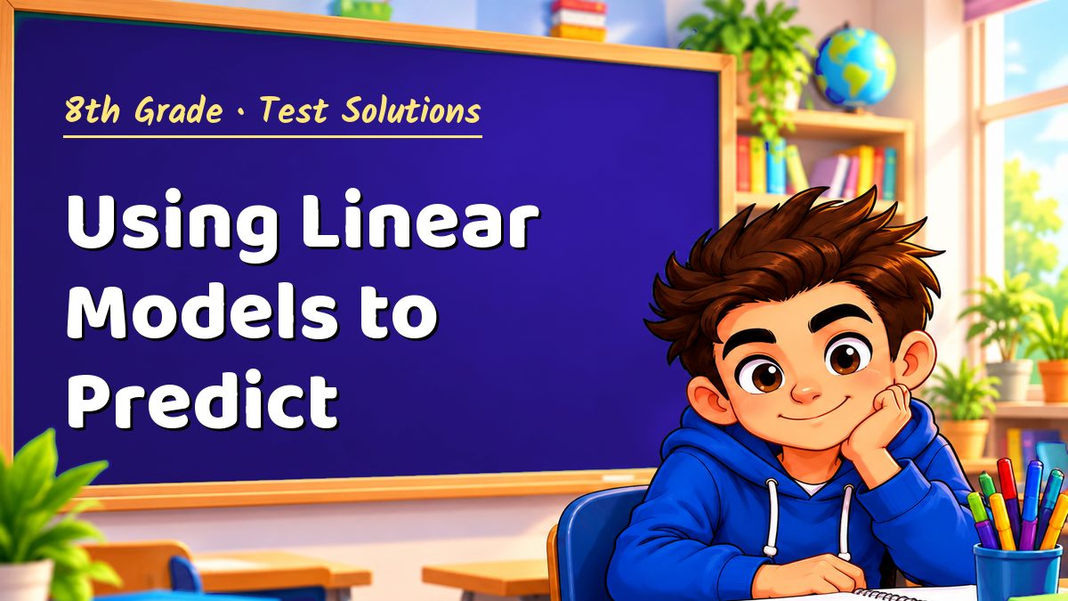 8th Grade math test solutions: Using Linear Models to Predict – Maths PDF