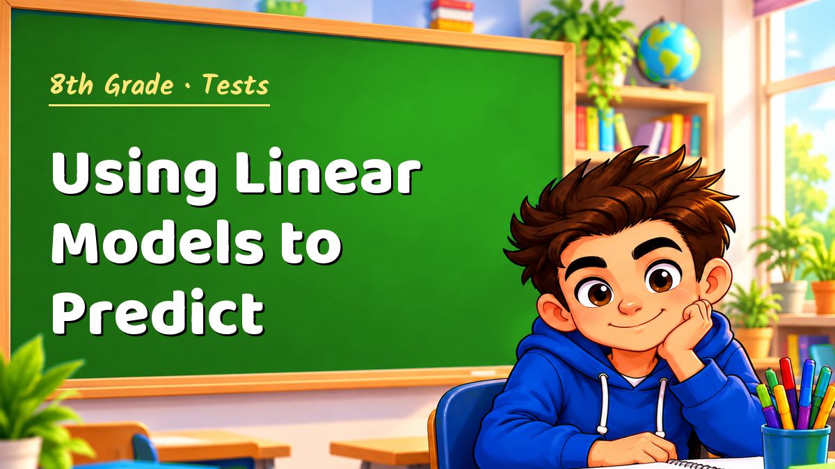 8th Grade math test: Using Linear Models to Predict – Maths PDF