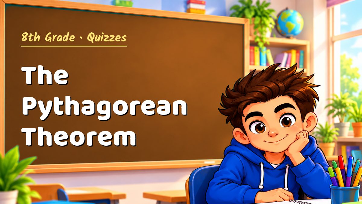 8th Grade math quiz: The Pythagorean Theorem – Maths PDF