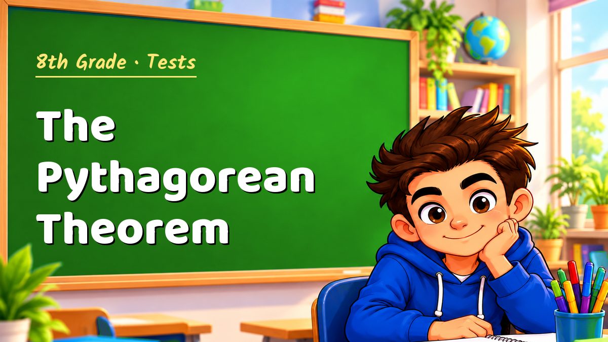 8th Grade math test: The Pythagorean Theorem – Maths PDF