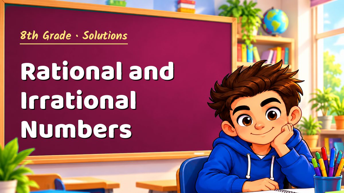 8th Grade math worksheet solutions: Rational and Irrational Numbers – Maths PDF