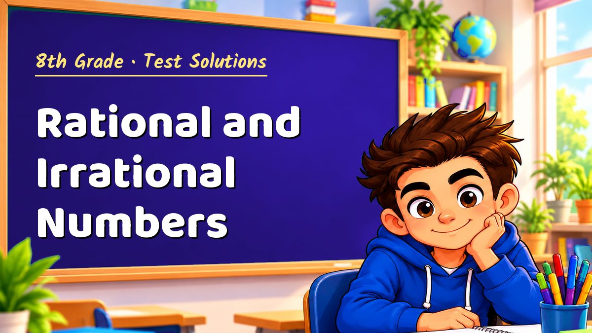 8th Grade math test solutions: Rational and Irrational Numbers – Maths PDF