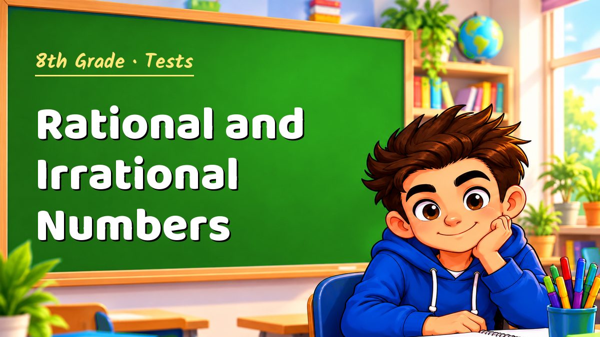 8th Grade math test: Rational and Irrational Numbers – Maths PDF