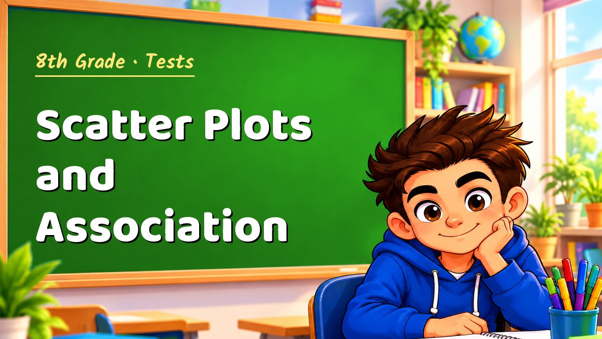 8th Grade math test: Scatter Plots and Association – Maths PDF