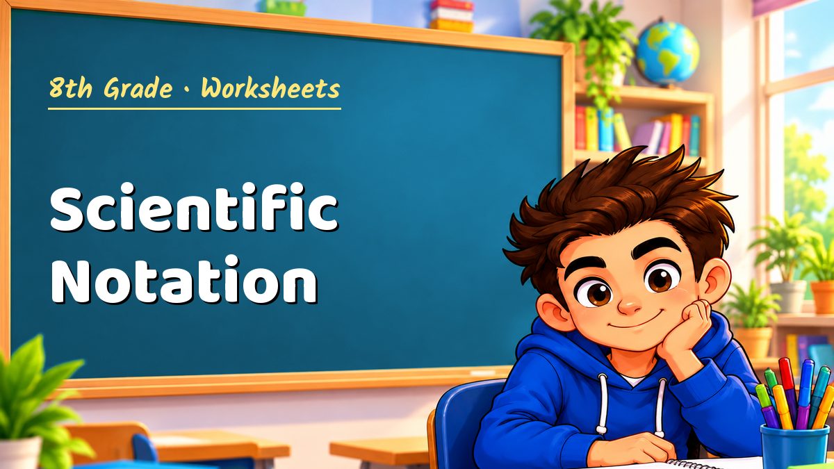 8th Grade math worksheet: Scientific Notation – Maths PDF