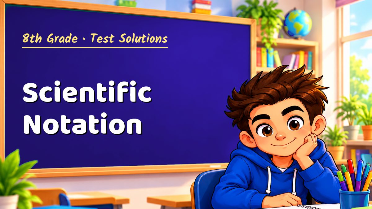 8th Grade math test solutions: Scientific Notation – Maths PDF
