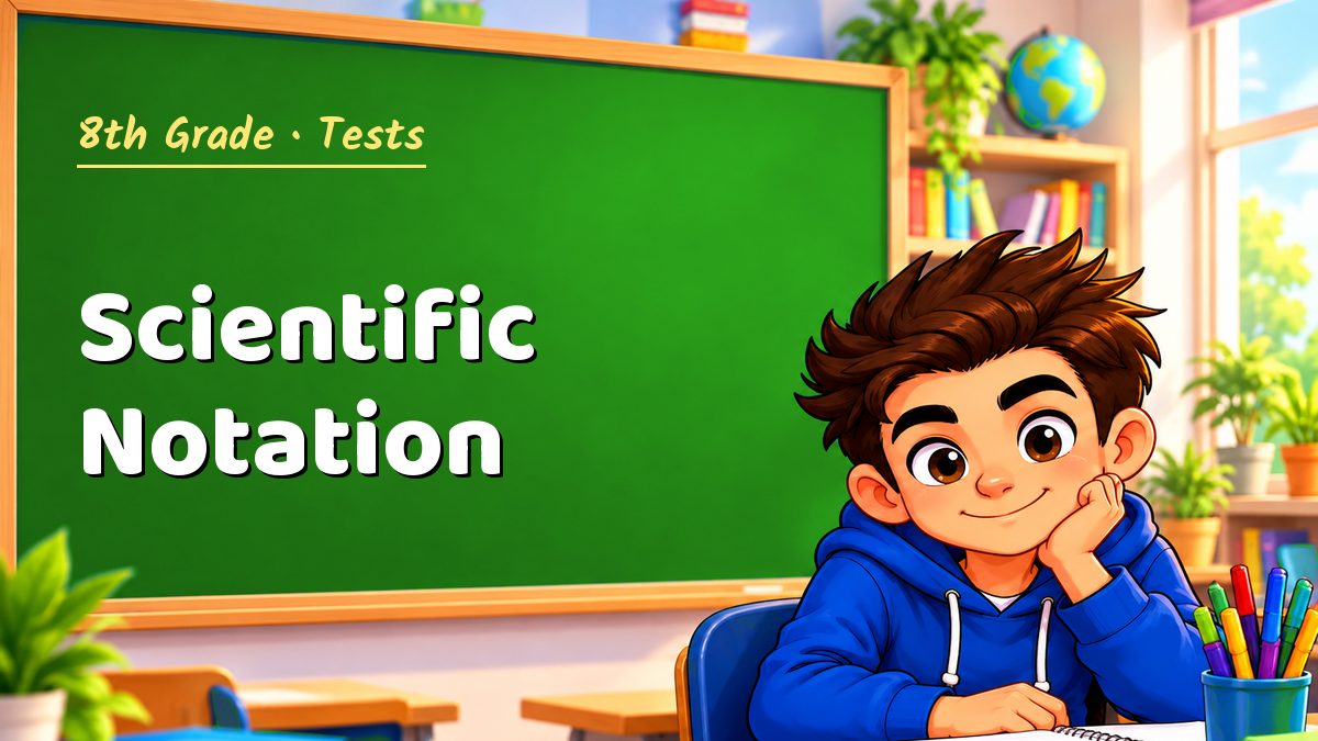 8th Grade math test: Scientific Notation – Maths PDF