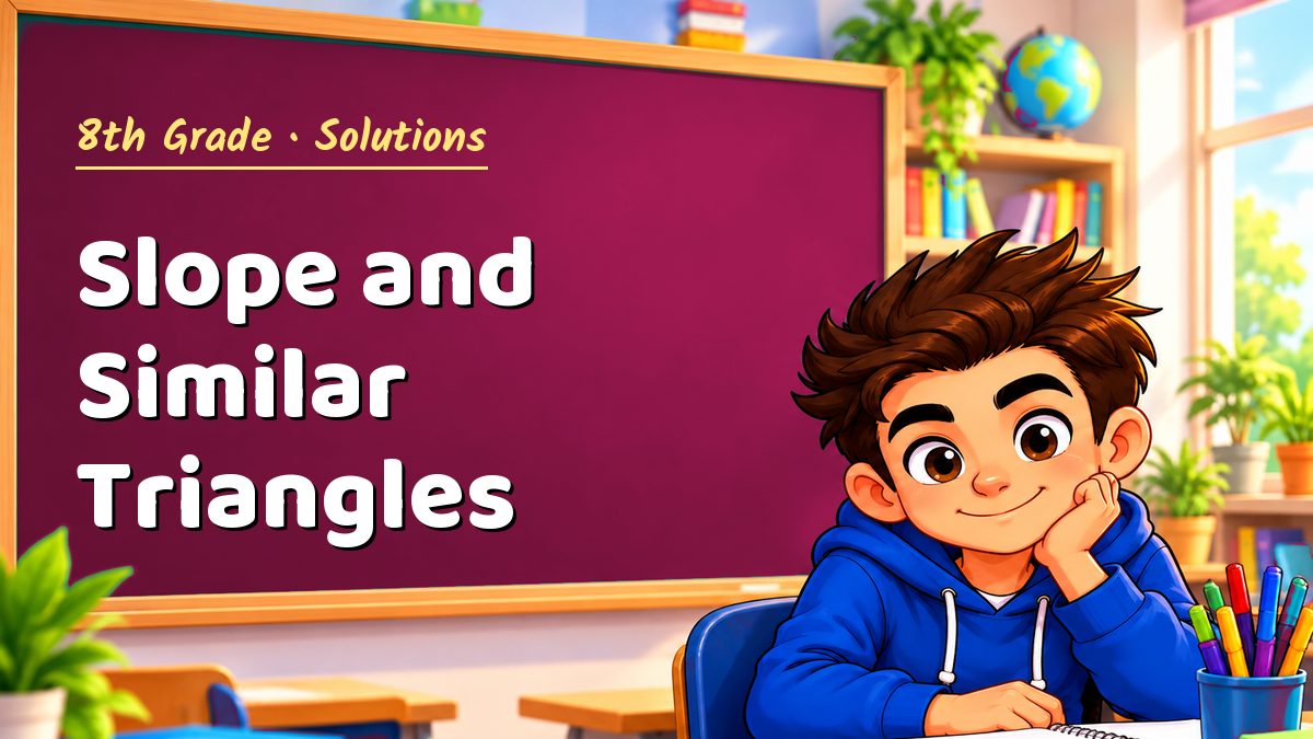 8th Grade math worksheet solutions: Slope and Similar Triangles – Maths PDF