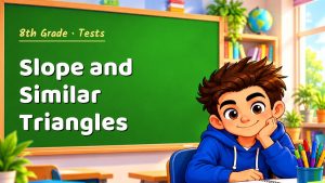 8th Grade Slope and Similar Triangles Test with Point Values (PDF)