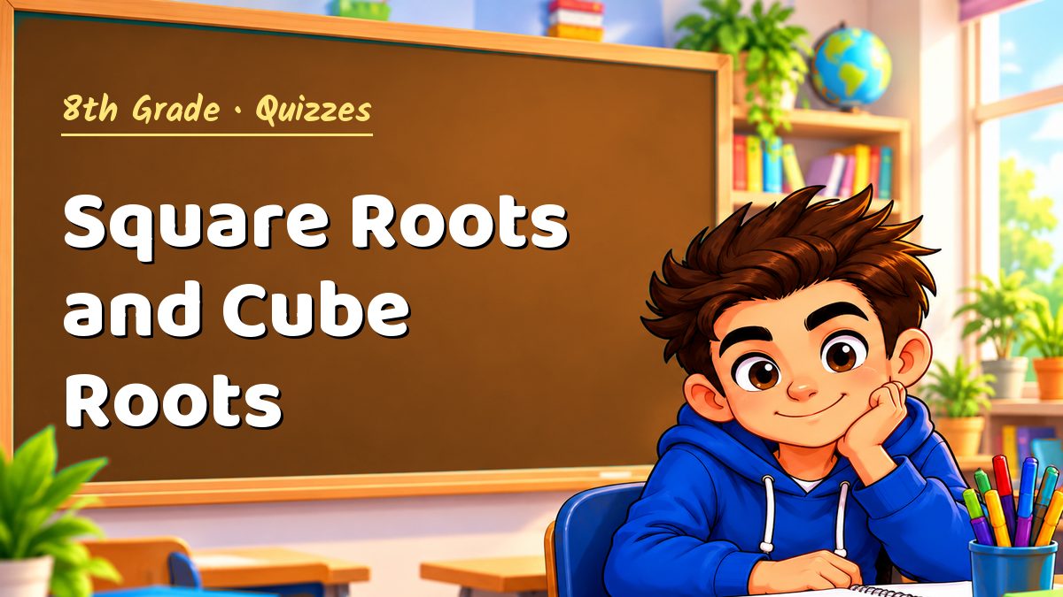 8th Grade math quiz: Square Roots and Cube Roots – Maths PDF