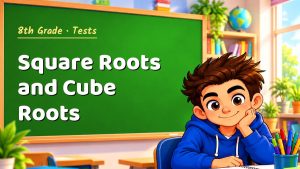 8th Grade Square Roots and Cube Roots Test with Point Values (PDF)
