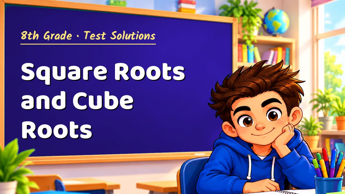 8th Grade math test solutions: Square Roots and Cube Roots – Maths PDF