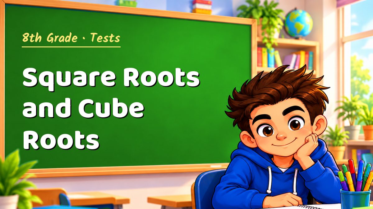 8th Grade math test: Square Roots and Cube Roots – Maths PDF