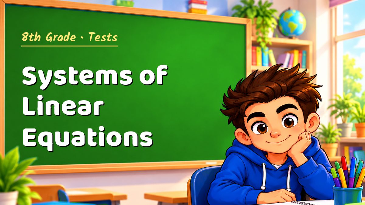8th Grade math test: Systems of Linear Equations – Maths PDF