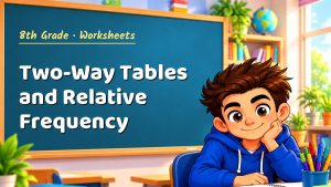 8th Grade Two-Way Tables and Relative Frequency Worksheet (PDF)