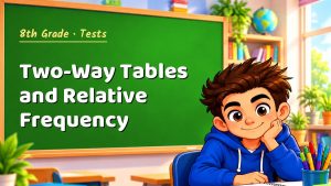 8th Grade Two-Way Tables and Relative Frequency Test with Point Values (PDF)