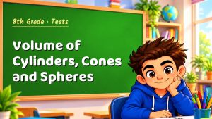 8th Grade Volume of Cylinders, Cones and Spheres Test with Point Values (PDF)