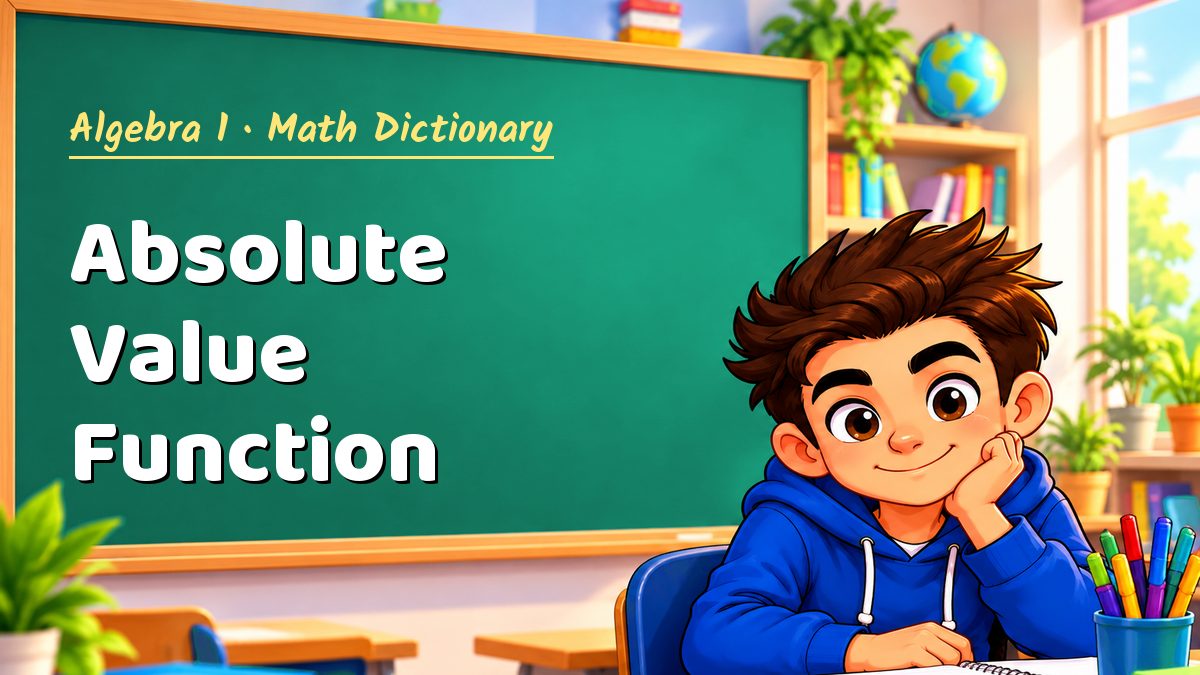 Absolute Value Function: meaning, method and solved example (Algebra 1) – Maths PDF