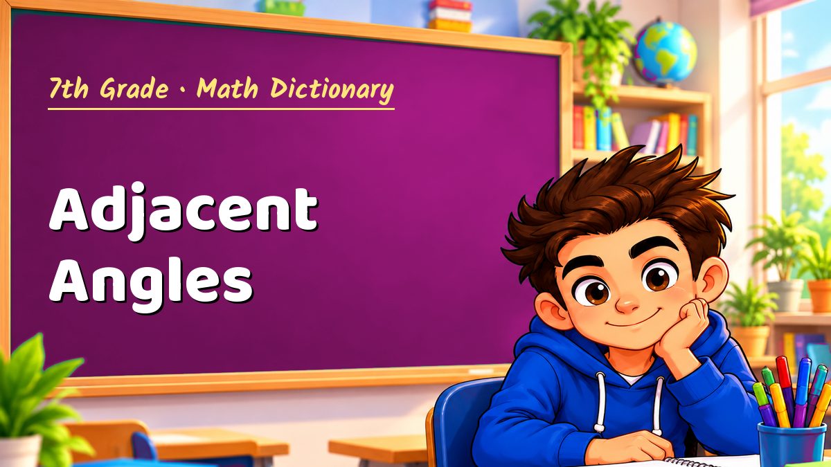 Adjacent Angles: meaning, method and solved example (7th Grade) – Maths PDF